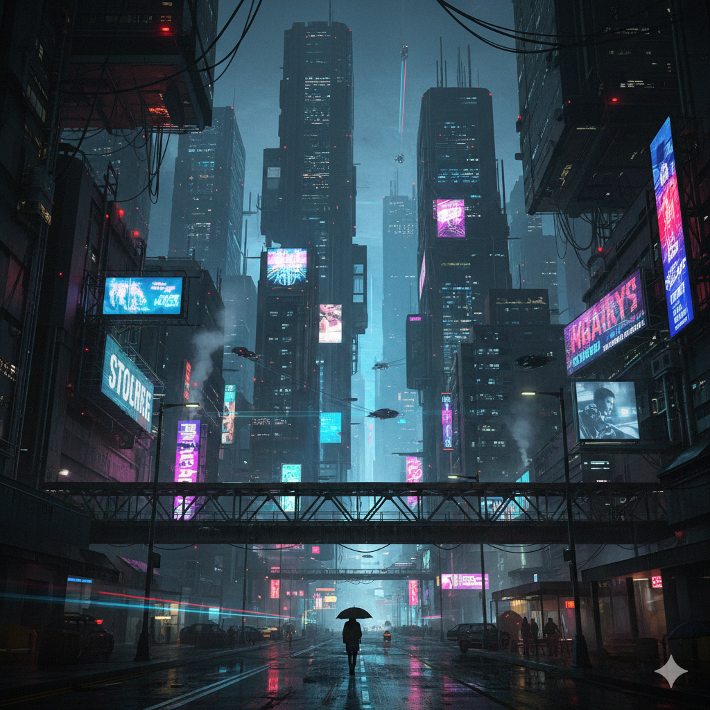 Cyberpunk City Generated Image