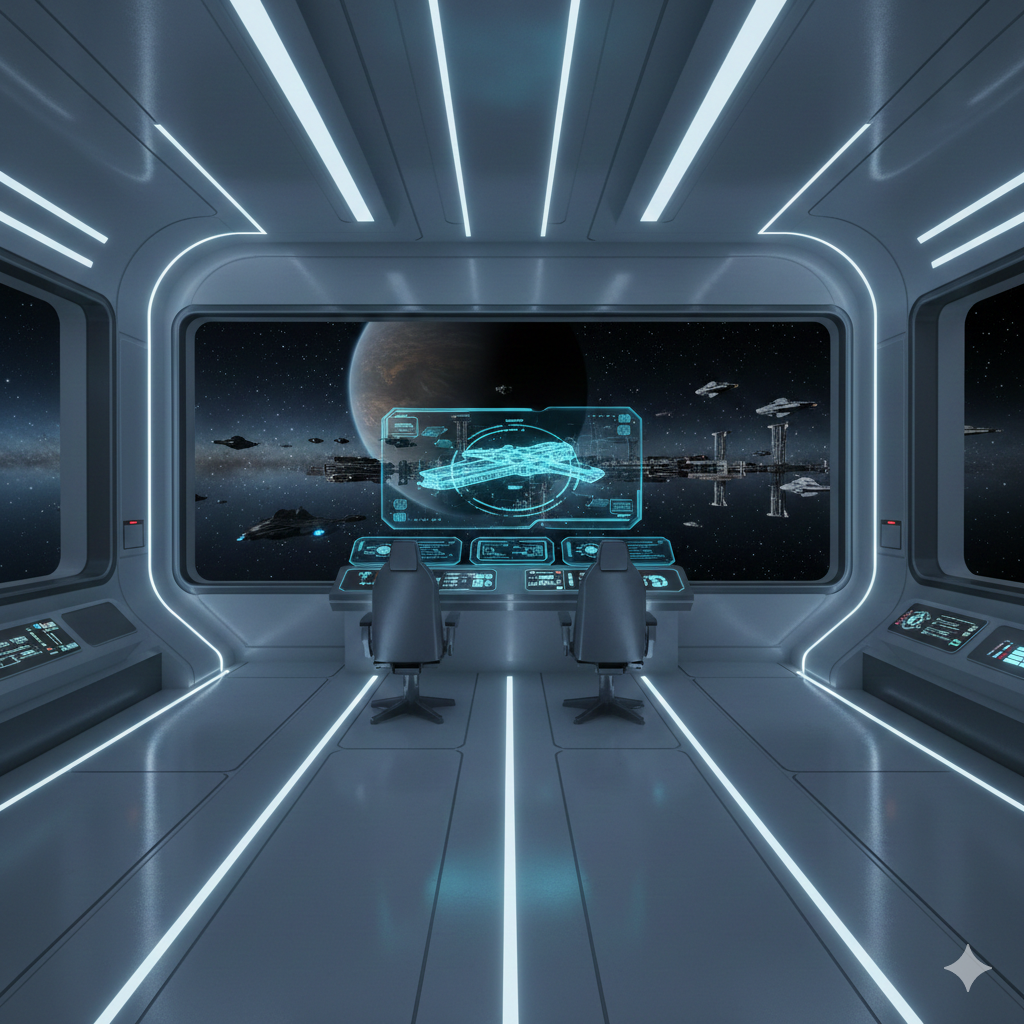 Sci-Fi Control Room Generated Image